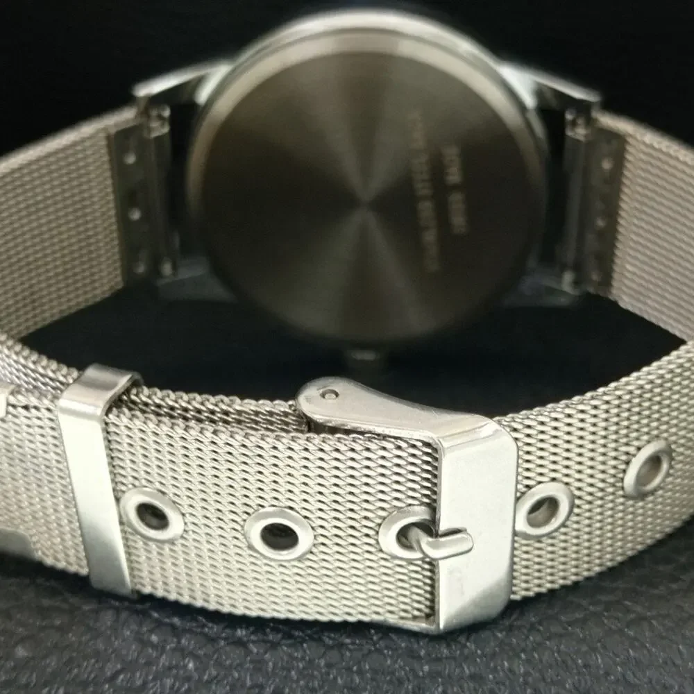 Vintage 1984 Montine Of Switzerland Manual Mens Silver Watch W/Steel Strap